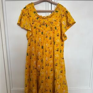 Peek Yellow Floral Kids Dress